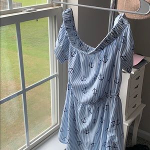 Off the shoulder anchor dress